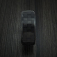Solid Carbon Fiber Ring Custom Made Pattern Band