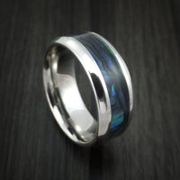 Cobalt Chrome and Abalone Ring Custom Made Band