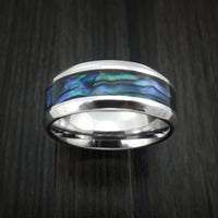 Cobalt Chrome and Abalone Ring Custom Made Band