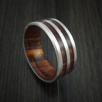 Cobalt Chrome and Cocobolo Wood Custom Made Ring