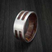 Cobalt Chrome and Cocobolo Wood Custom Made Ring