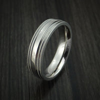Titanium Millgrain Band Custom Ring Made to Any Sizing and Finish 3-22