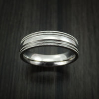 Titanium Millgrain Band Custom Ring Made to Any Sizing and Finish 3-22