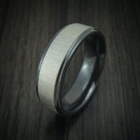 Black Zirconium Cross Satin Finish Men's Ring