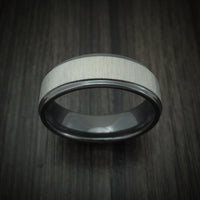 Black Zirconium Cross Satin Finish Men's Ring