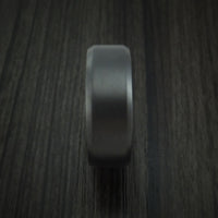 Black Titanium or Black Zirconium Custom Men's Ring with Jade Wood Hardwood Sleeve