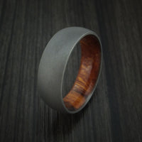 Titanium Ring with Hardwood Sleeve Custom Made Band