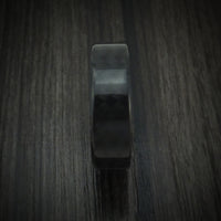 Carbon Fiber And Red Sparkle Sleeve Men's Ring Custom Made