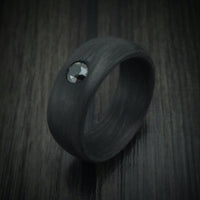 Carbon Fiber And Black Diamond Men's Ring Custom Made