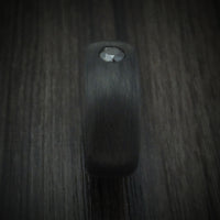 Carbon Fiber And Black Diamond Men's Ring Custom Made