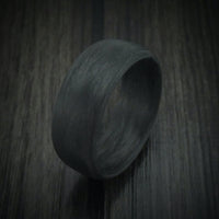 Solid Carbon Fiber Men's Ring Custom Made Pattern Band