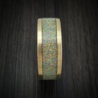 Yellow Gold and Opal Custom Made Men's Band