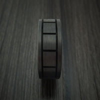 Solid Carbon Fiber Ring Custom Made Pattern Band