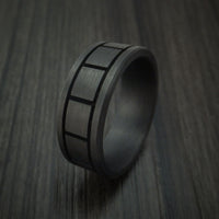 Solid Carbon Fiber Ring Custom Made Pattern Band