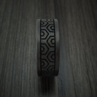 Solid Carbon Fiber Ring Custom Made Pattern Band