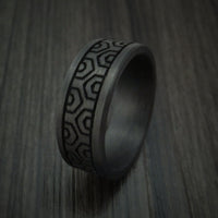 Solid Carbon Fiber Ring Custom Made Pattern Band