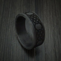 Solid Carbon Fiber Ring Custom Made Pattern Band
