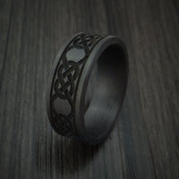 Solid Carbon Fiber Ring Custom Made Pattern Band