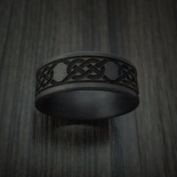 Solid Carbon Fiber Ring Custom Made Pattern Band