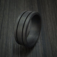 Solid Carbon Fiber Ring Custom Made Pattern Band