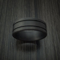 Solid Carbon Fiber Ring Custom Made Pattern Band
