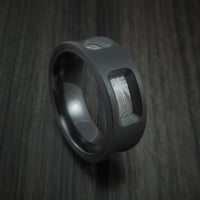 Black Zirconium and Gibeon Meteorite Custom Made Band