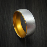 Cobalt Chrome with Gold Anodized Sleeve Custom Made Band Choose Your Color