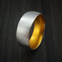 Cobalt Chrome with Gold Anodized Sleeve Custom Made Band Choose Your Color