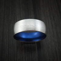 Cobalt Chrome with Blue Anodized Sleeve Custom Made Band Choose Your Color
