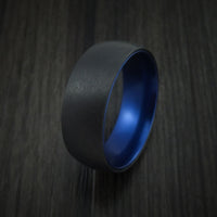Black Zirconium with Blue Anodized Sleeve Custom Made Band Choose Your Color