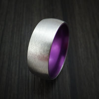 Cobalt Chrome with Purple Anodized Sleeve Custom Made Band Choose Your Color