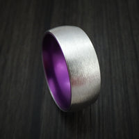 Cobalt Chrome with Purple Anodized Sleeve Custom Made Band Choose Your Color