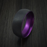 Black Zirconium with Purple Anodized Sleeve Custom Made Band Choose Your Color