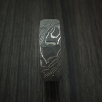 Damascus Steel Rock Hammer Ring with Hardwood Sleeve Custom Made