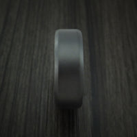 Black Zirconium and Indigo Wood Hard Wood Sleeve Ring Custom Made