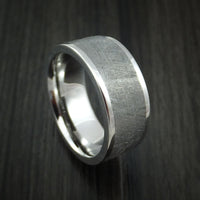 Cobalt Chrome and Gibeon Meteorite Ring Custom Made