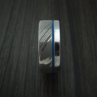 Damascus Steel and Cerakote Ring Custom Made Band
