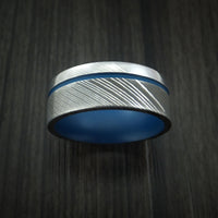 Damascus Steel and Cerakote Ring Custom Made Band