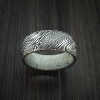 Kuro Damascus Steel Band with Deer Antler Sleeve Custom Made