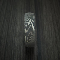 Damascus Steel Band with Deer Antler Sleeve Custom Made