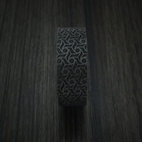 14K White Gold with Carbon Fiber Custom Made Band