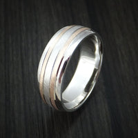 14k White and Rose Gold Band Custom Made