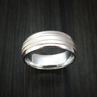14k White and Rose Gold Band Custom Made