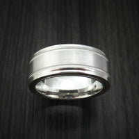 14K White Gold Band with Hidden Message and Diamond Sleeve Custom Made