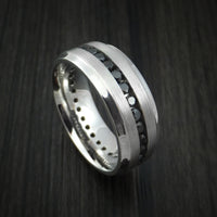 Platinum and Black Diamonds Eternity Ring Custom Made Band