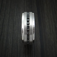 Platinum and Black Diamonds Eternity Ring Custom Made Band