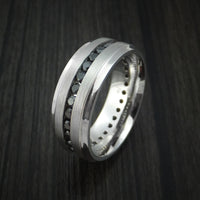 Platinum and Black Diamonds Eternity Ring Custom Made Band