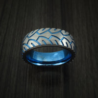 Titanium Bicycle Tire Tread Anodized Spinner Ring Custom Made Band
