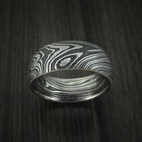 Marbled Kuro Damascus Steel Ring Custom Made Wedding Band