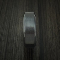Black Zirconium Ring with Ridgeway Blue Cerakote Sleeve Custom Made Band